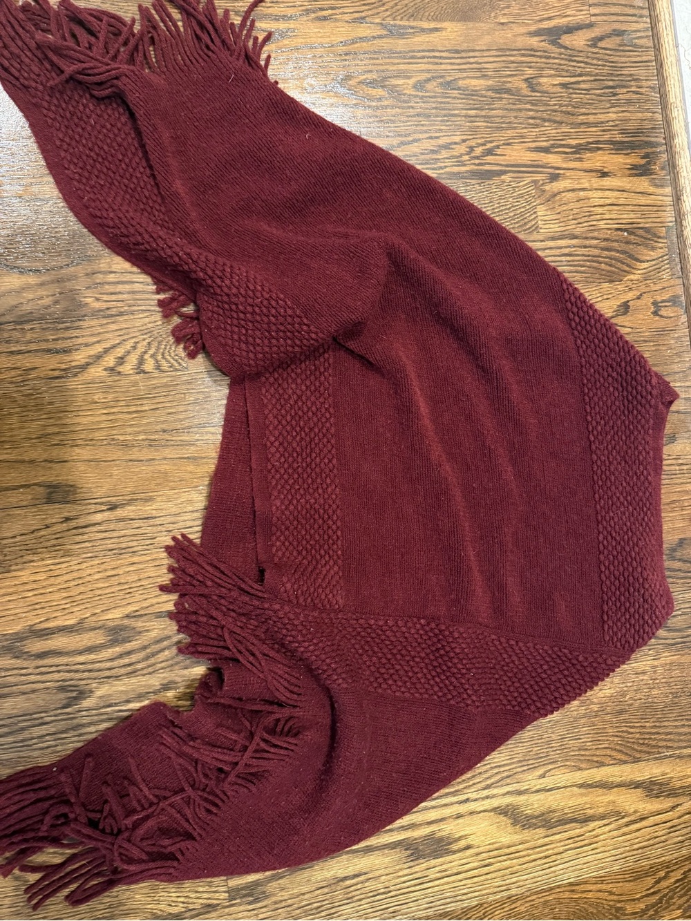 Women’s Burgundy Poncho